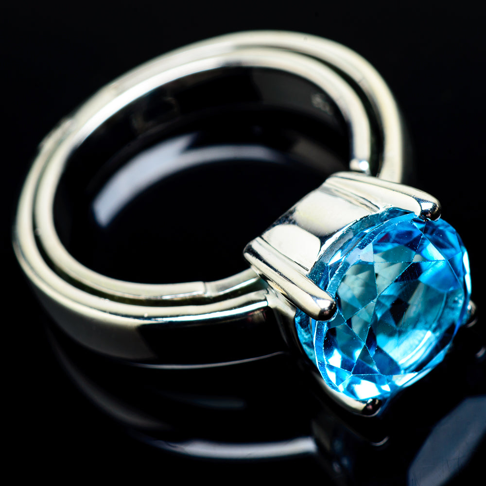 Blue Topaz Rings handcrafted by Anasilvercos - RING21985