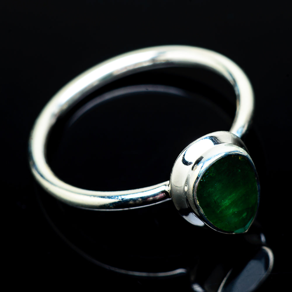 Zambian Emerald Rings handcrafted by Anasilvercos - RING22012