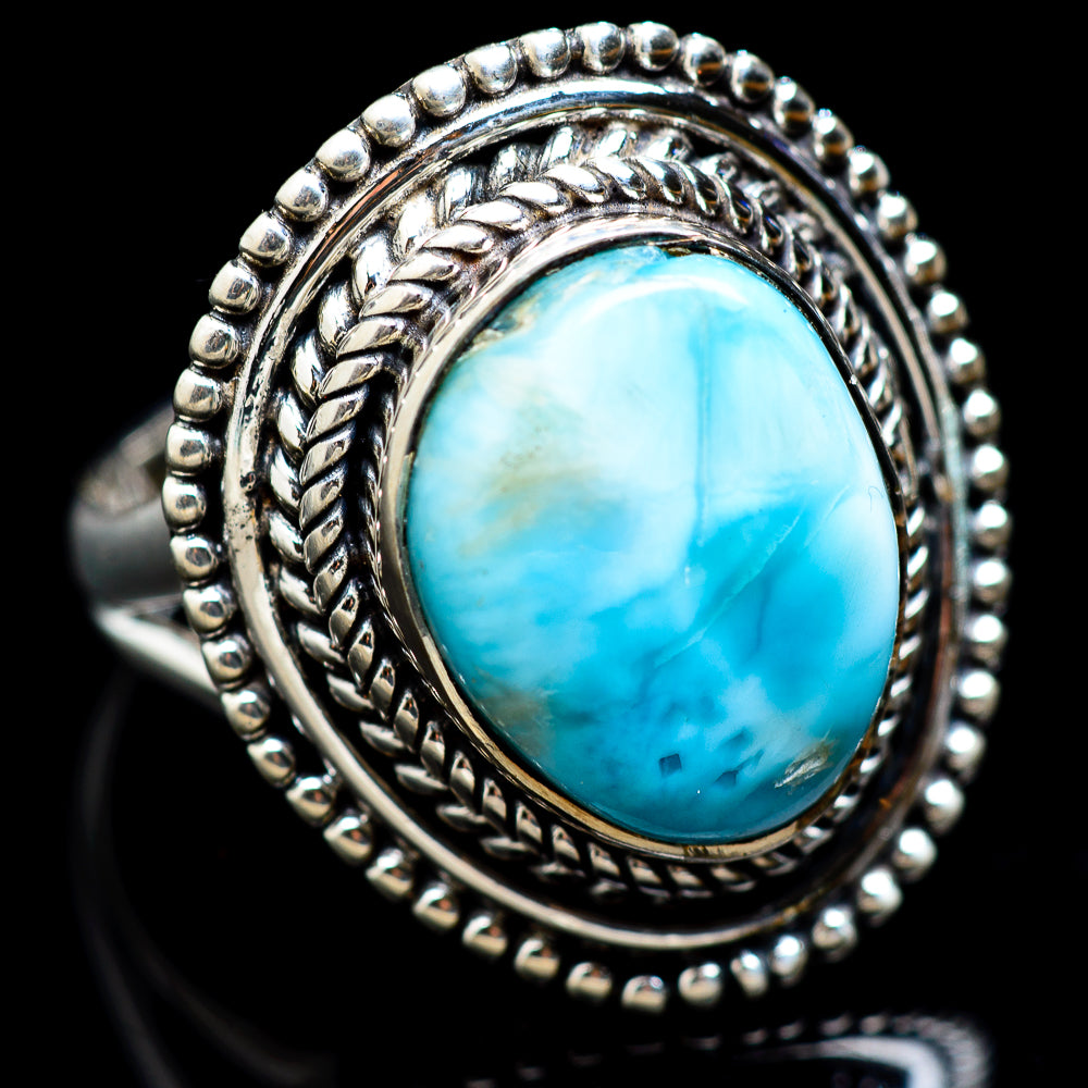 Larimar Rings handcrafted by Anasilvercos - RING2204