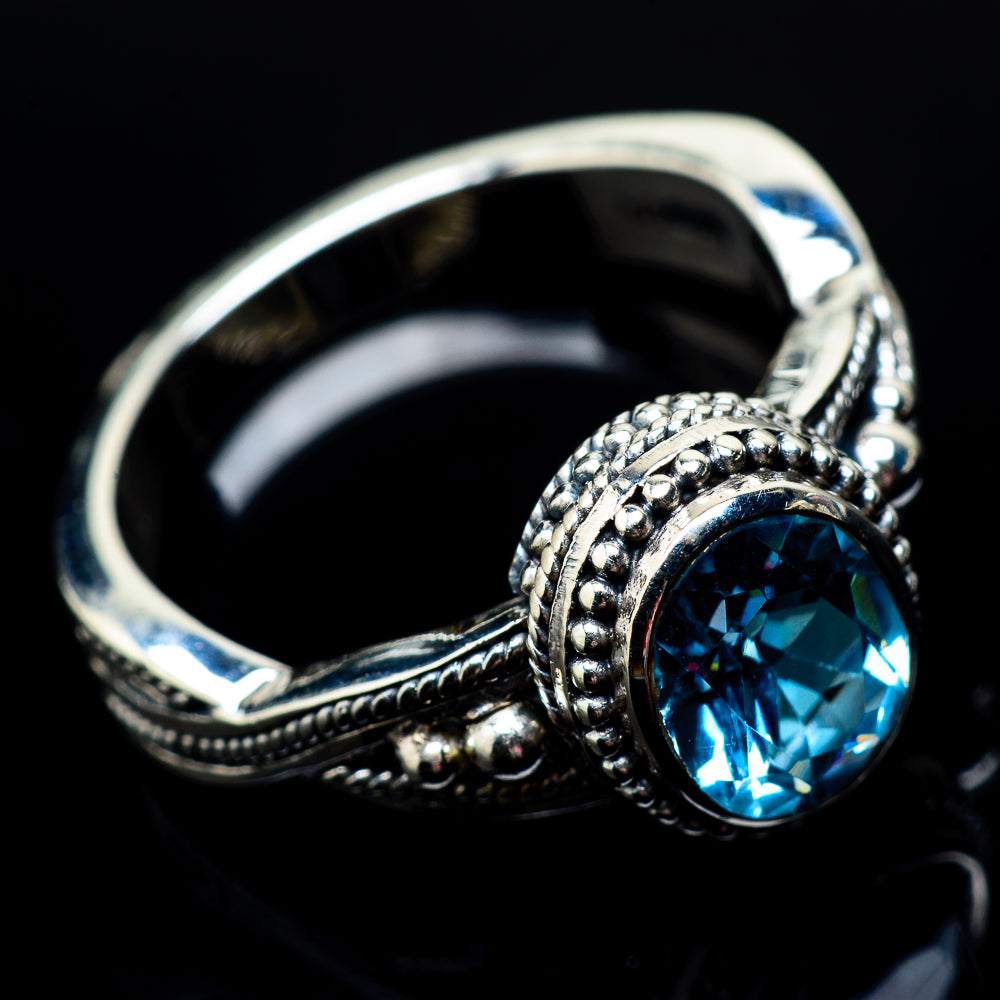 Blue Topaz Rings handcrafted by Anasilvercos - RING22139