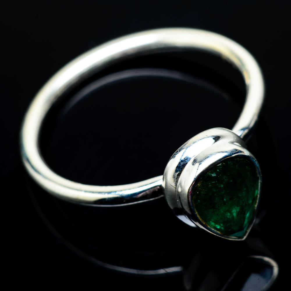 Zambian Emerald Rings handcrafted by Anasilvercos - RING22191