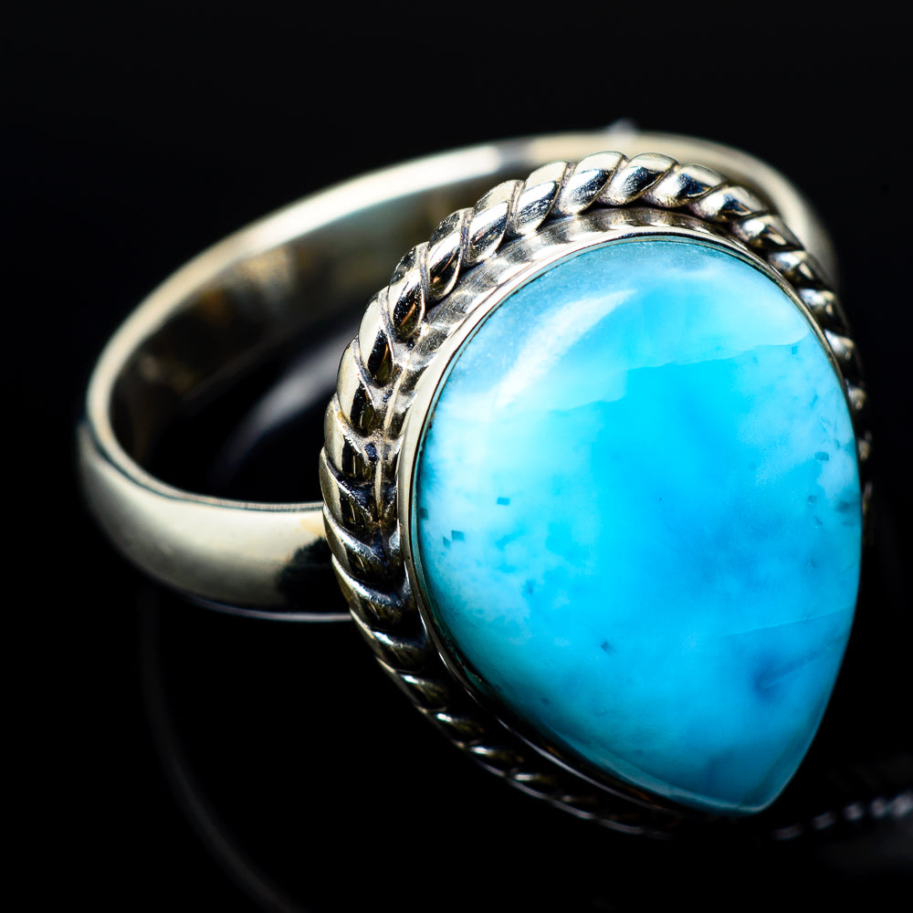 Larimar Rings handcrafted by Anasilvercos - RING22611