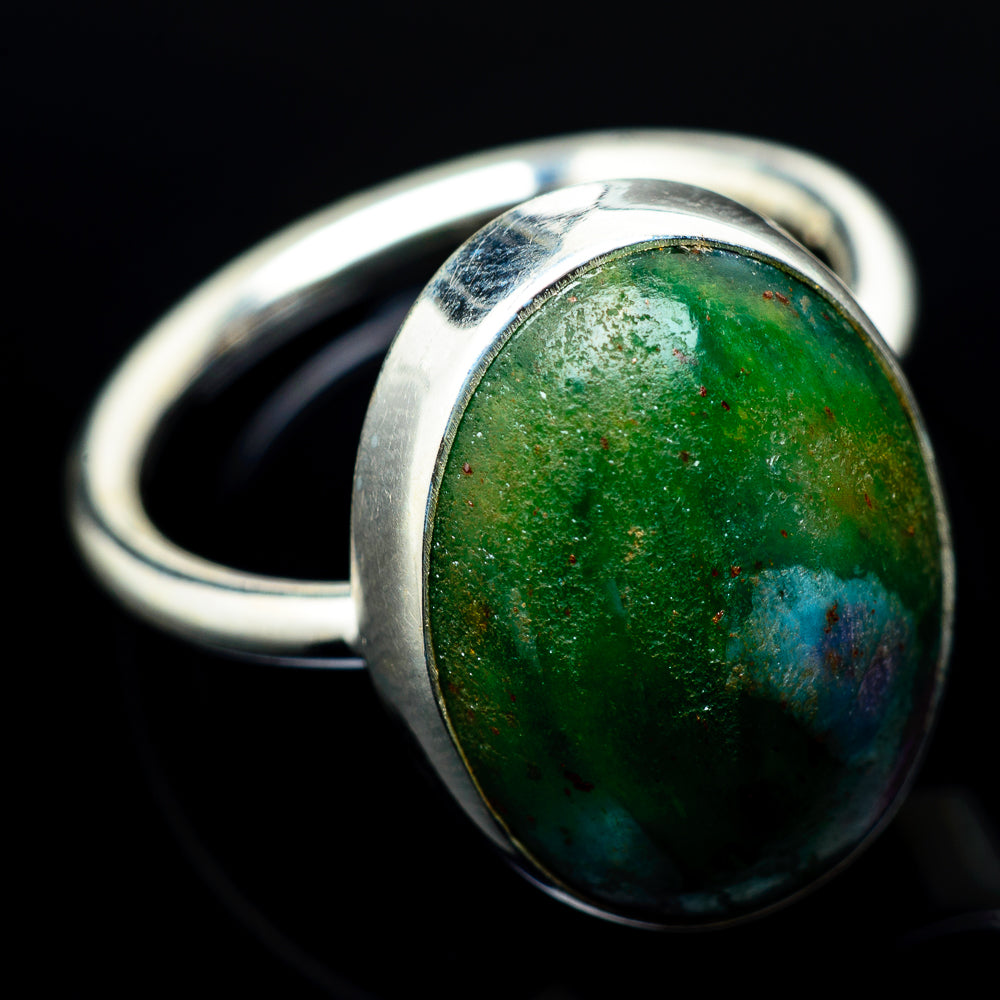 Ruby Fuchsite Rings handcrafted by Anasilvercos - RING22614