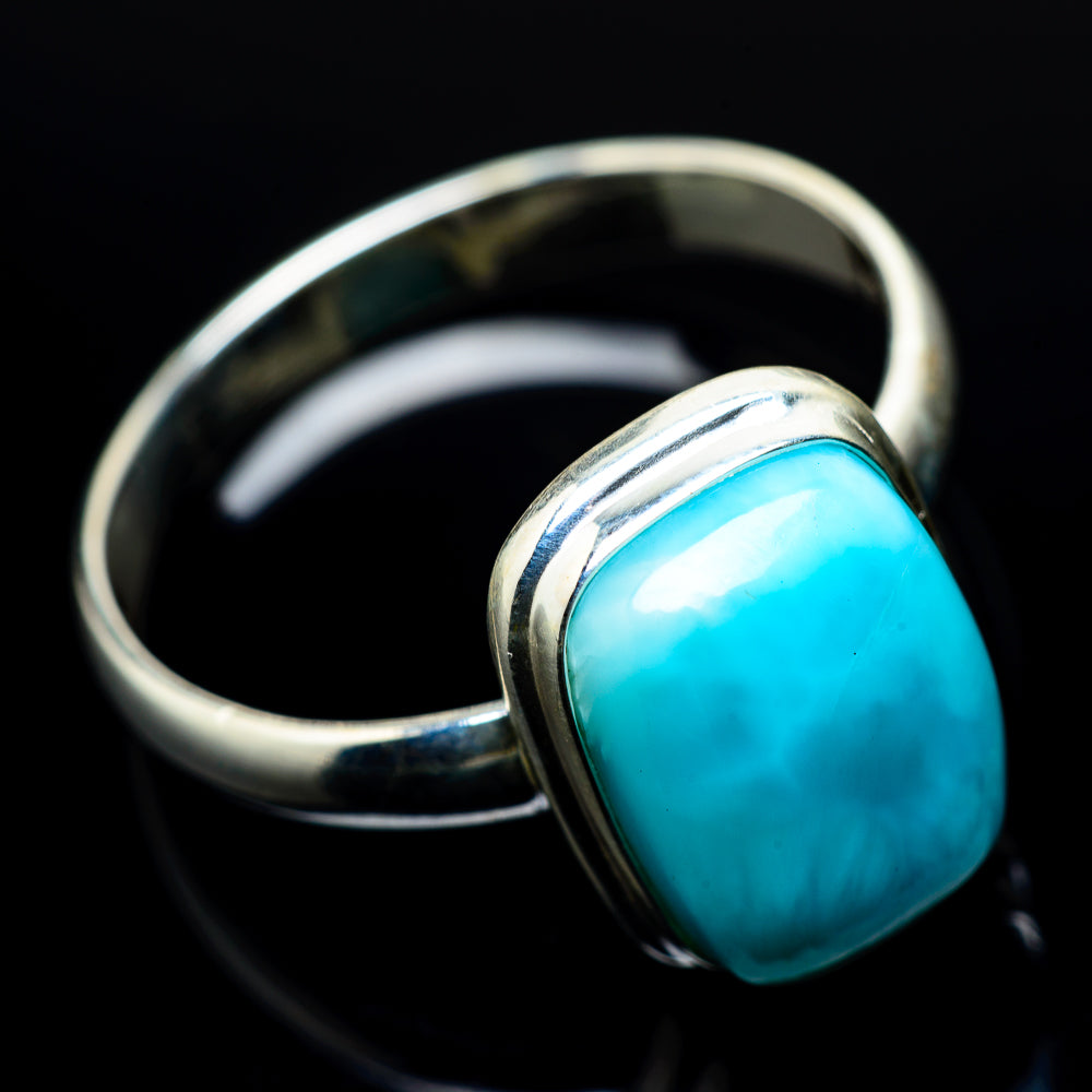 Larimar Rings handcrafted by Anasilvercos - RING22649