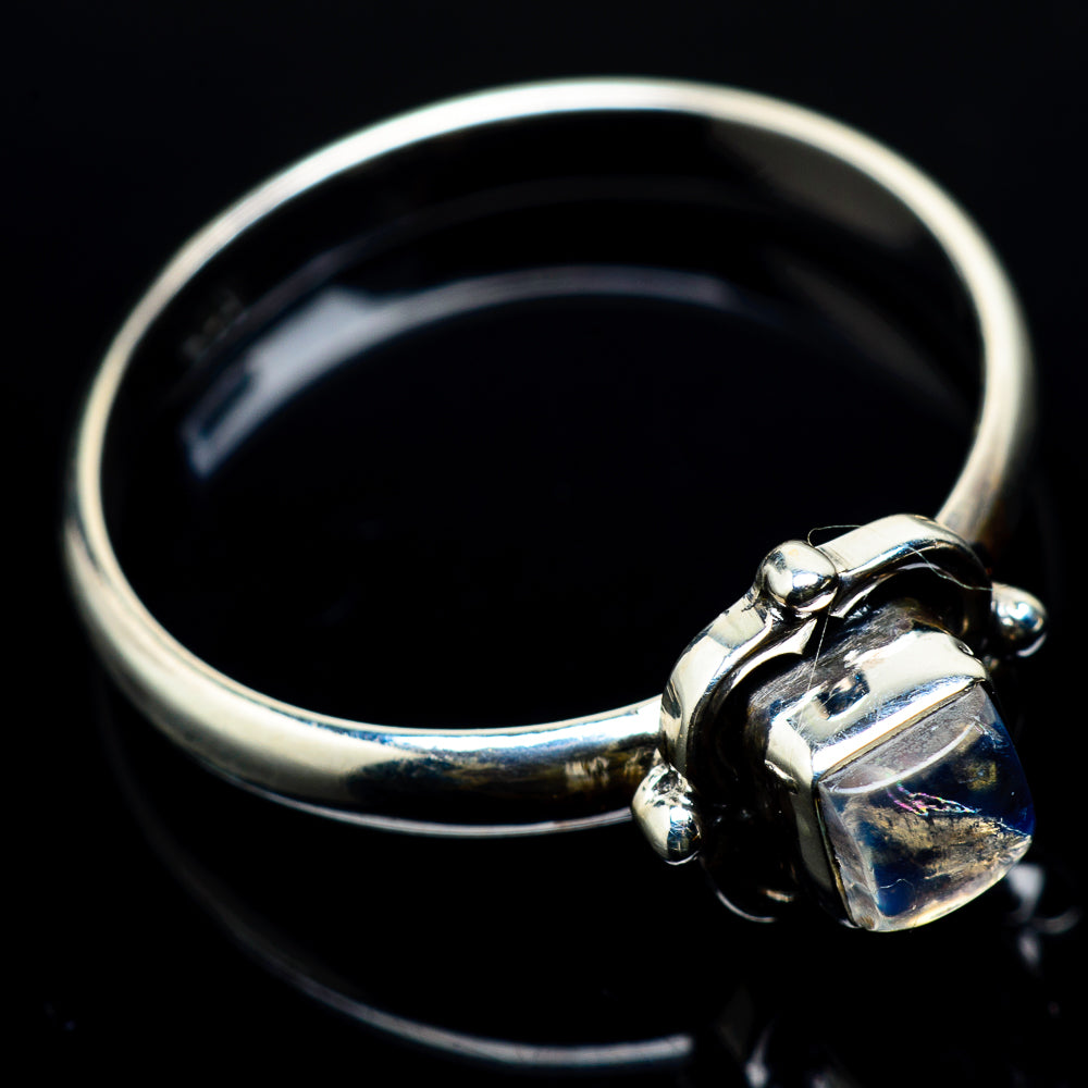 Rainbow Moonstone Rings handcrafted by Anasilvercos - RING22660