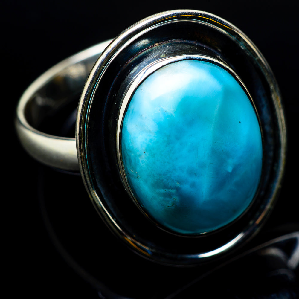 Larimar Rings handcrafted by Anasilvercos - RING22663