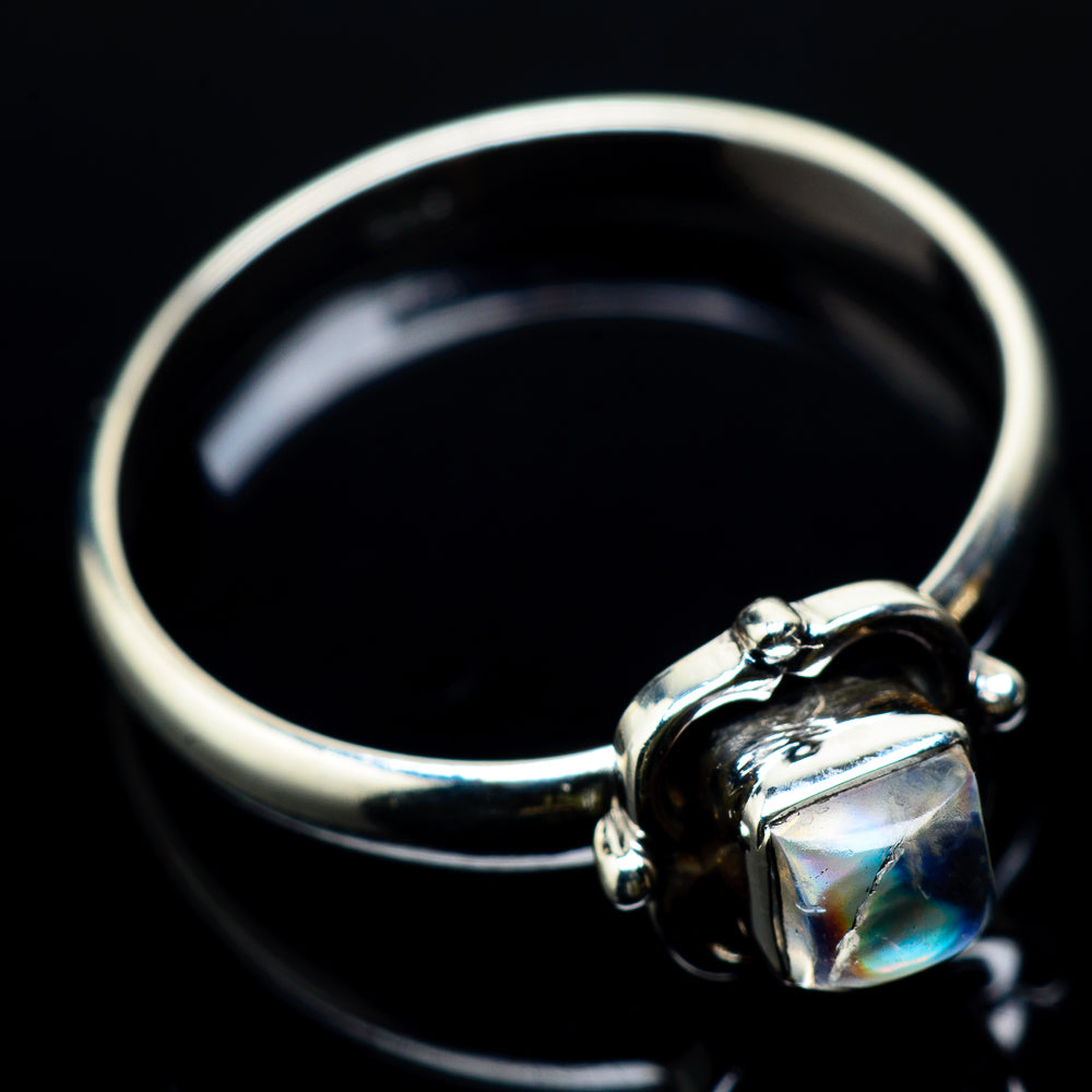 Rainbow Moonstone Rings handcrafted by Anasilvercos - RING22675