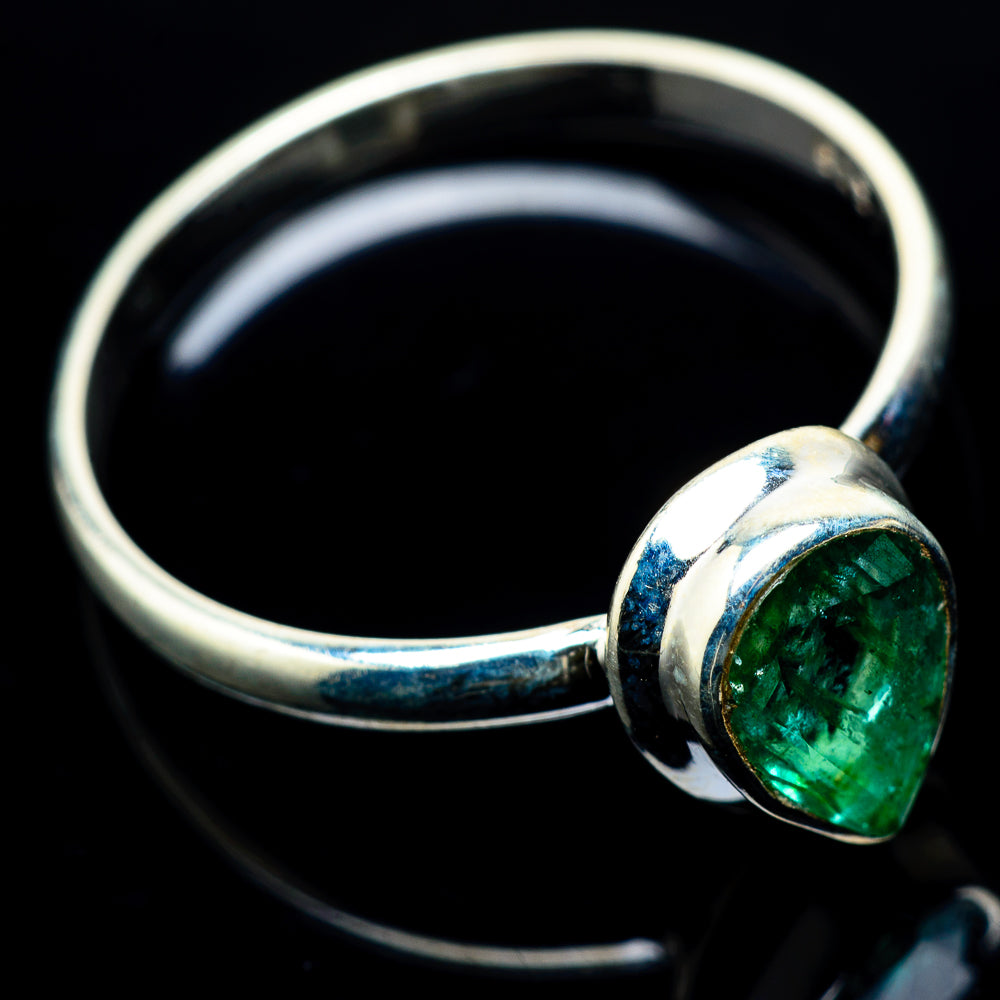 Zambian Emerald Rings handcrafted by Anasilvercos - RING22700