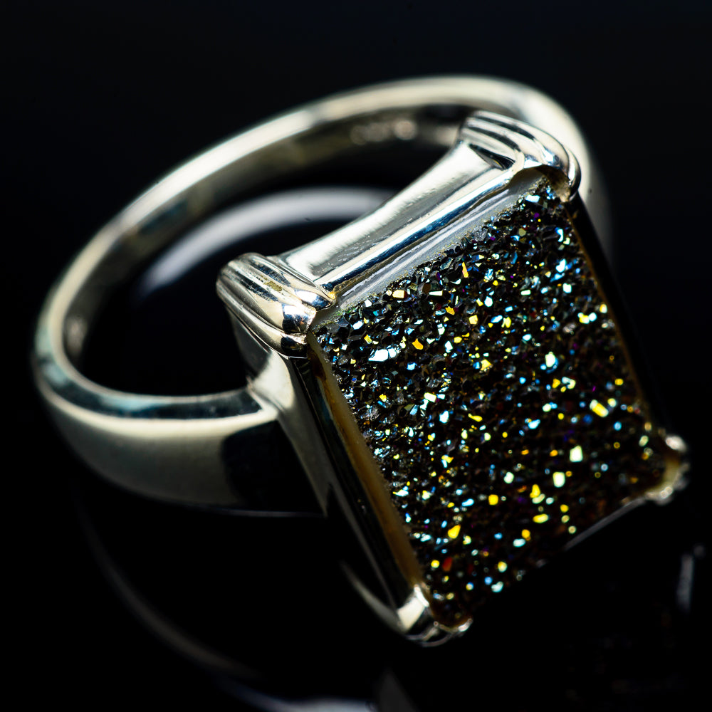 Titanium Druzy Rings handcrafted by Anasilvercos - RING22747