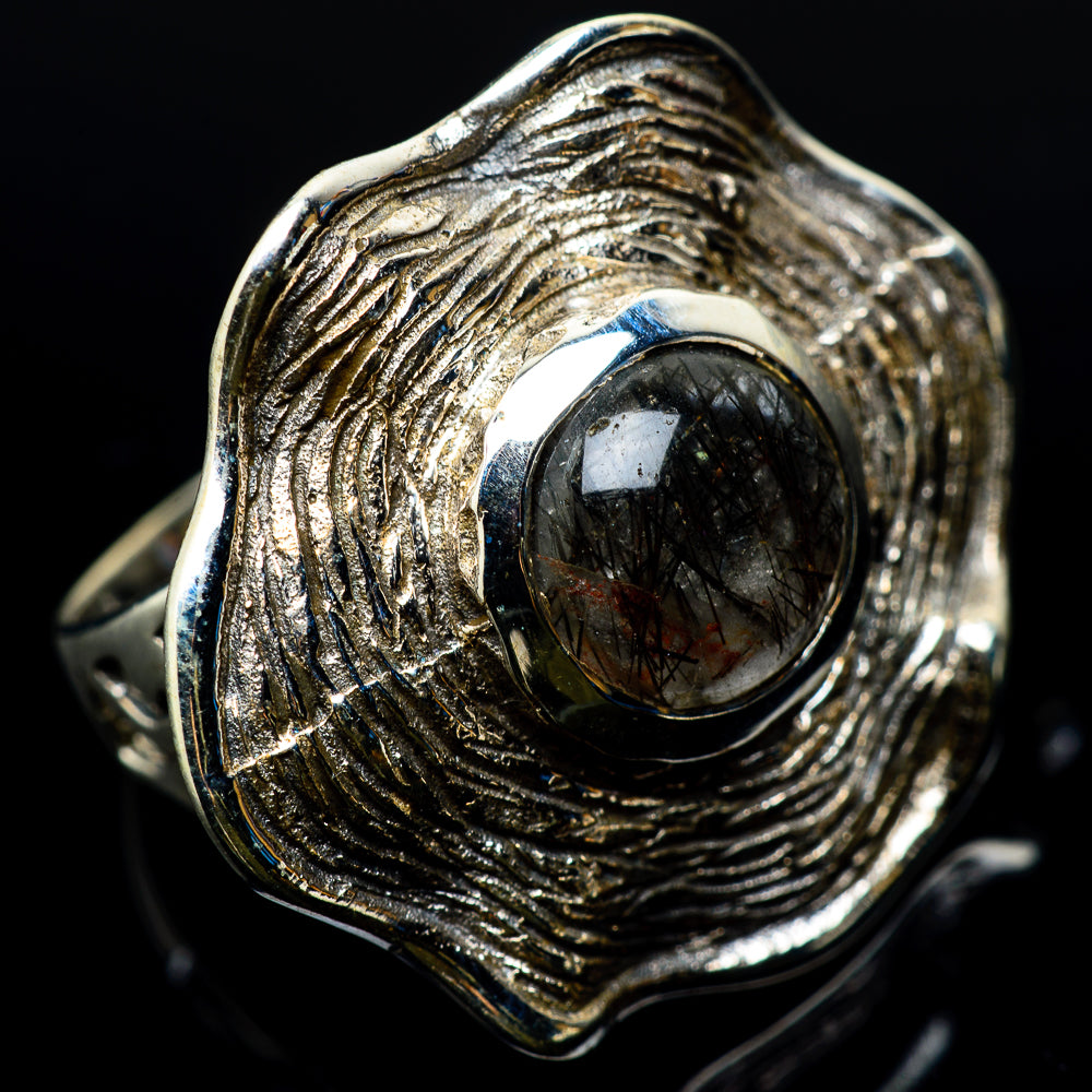 Tourmalinated Quartz Rings handcrafted by Anasilvercos - RING22750