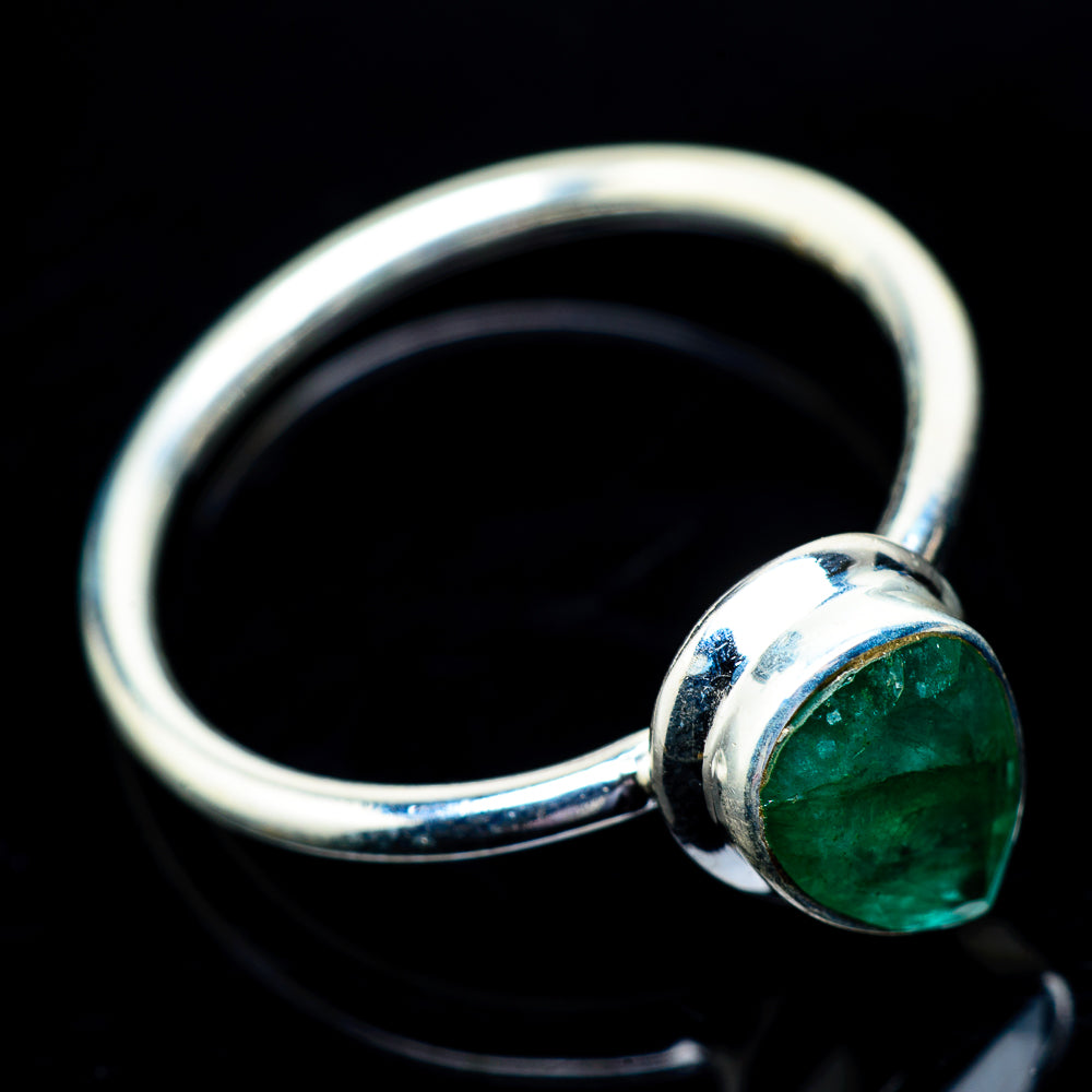 Zambian Emerald Rings handcrafted by Anasilvercos - RING22816