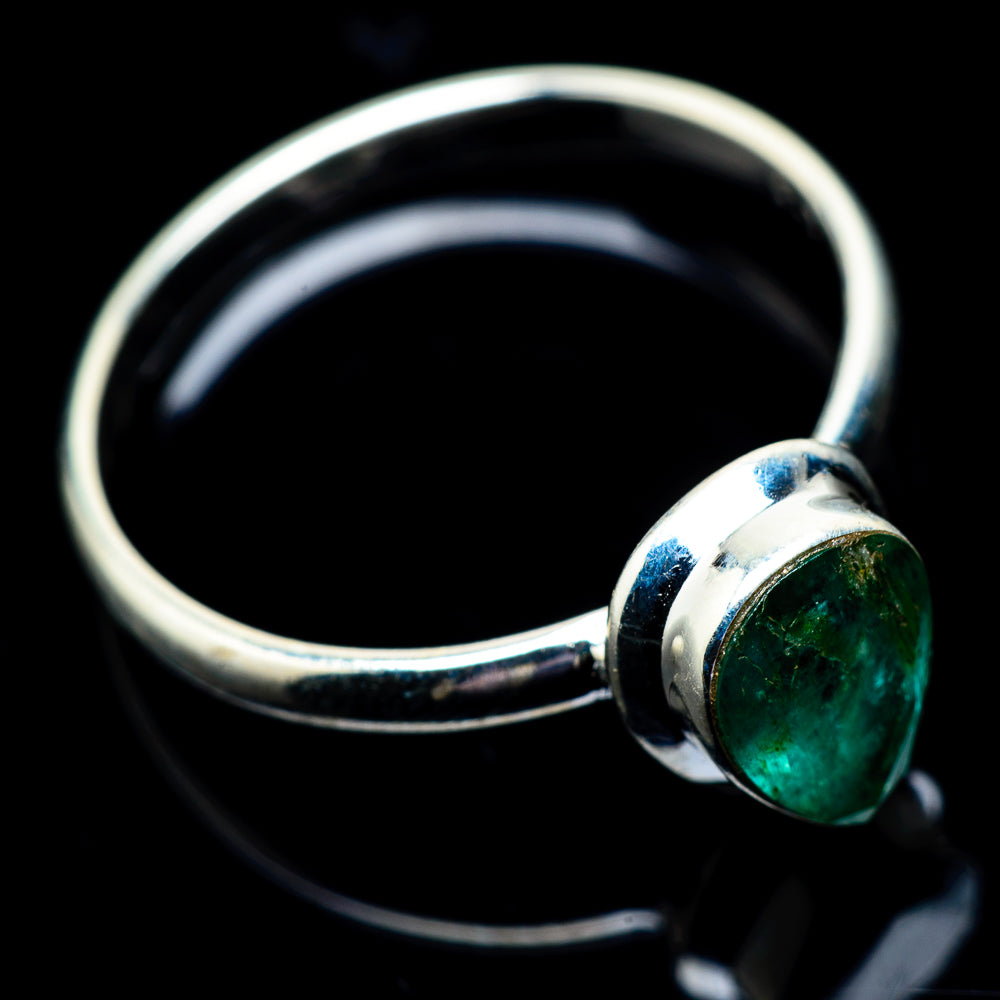Zambian Emerald Rings handcrafted by Anasilvercos - RING22845