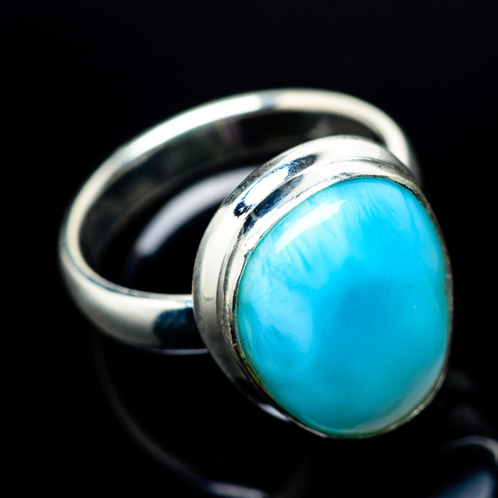Larimar Rings handcrafted by Anasilvercos - RING22869
