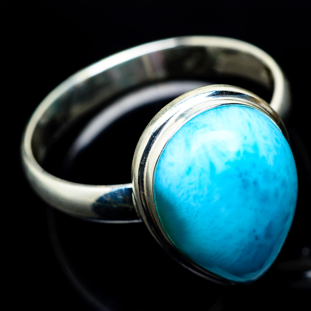 Larimar Rings handcrafted by Anasilvercos - RING22894