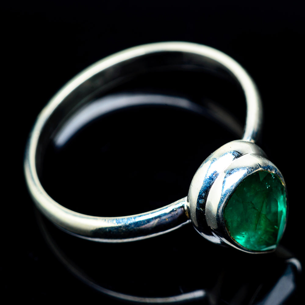 Zambian Emerald Rings handcrafted by Anasilvercos - RING22955
