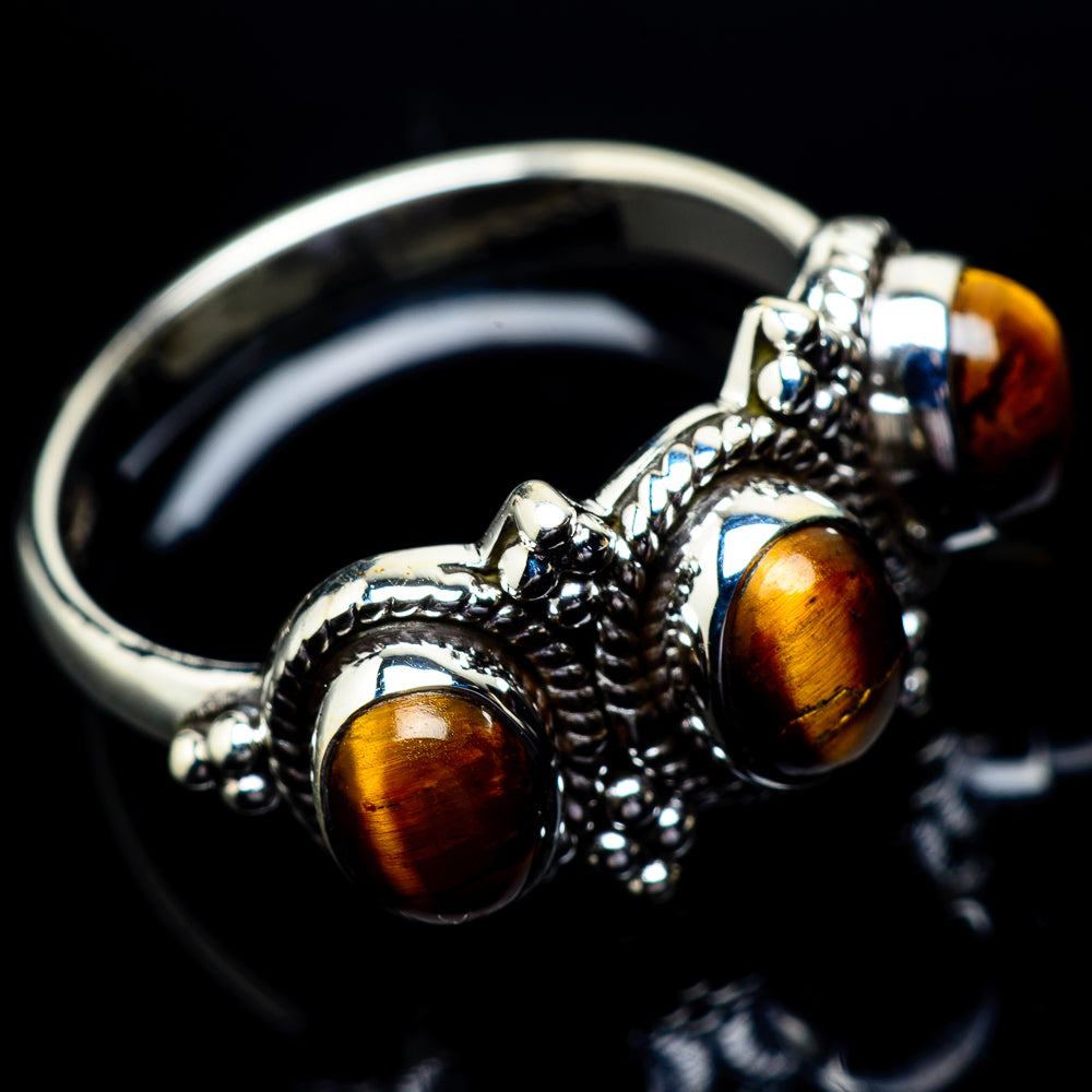 Tiger Eye Rings handcrafted by Anasilvercos - RING22956