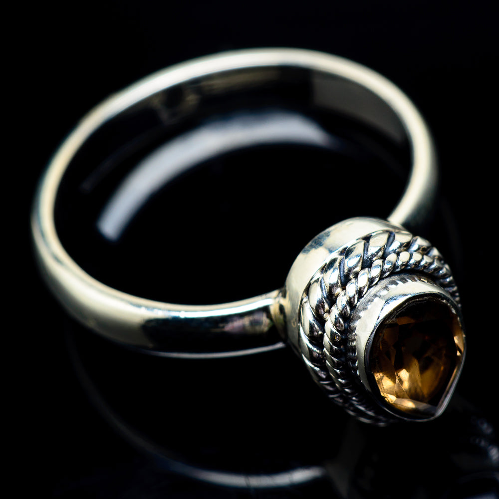 Smoky Quartz Rings handcrafted by Anasilvercos - RING23011