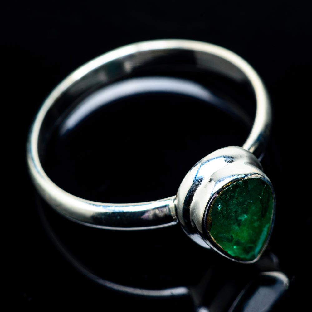 Zambian Emerald Rings handcrafted by Anasilvercos - RING23033