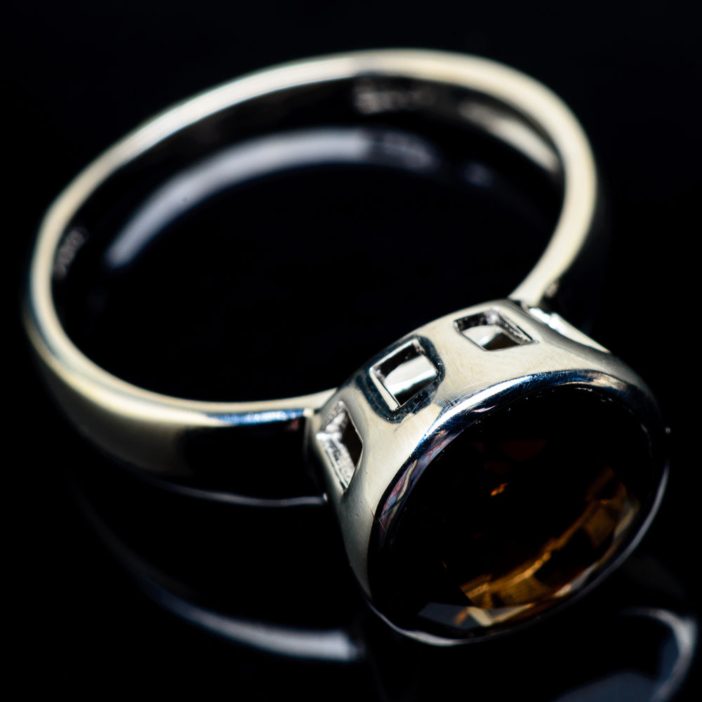Smoky Quartz Rings handcrafted by Anasilvercos - RING23077