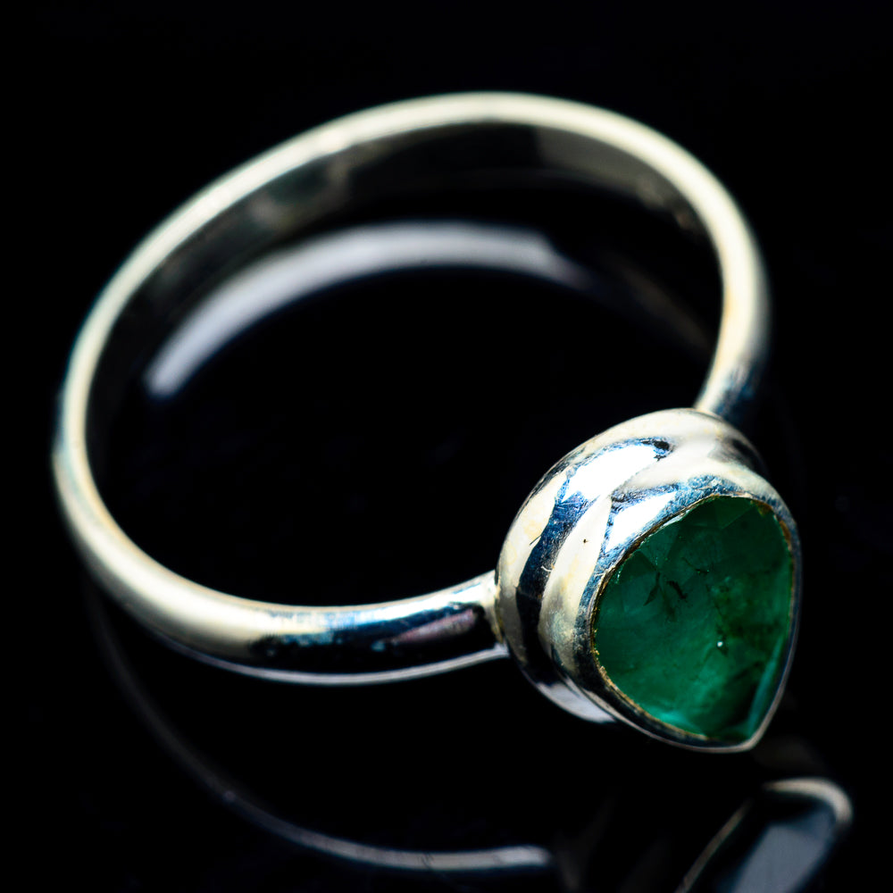 Zambian Emerald Rings handcrafted by Anasilvercos - RING23111