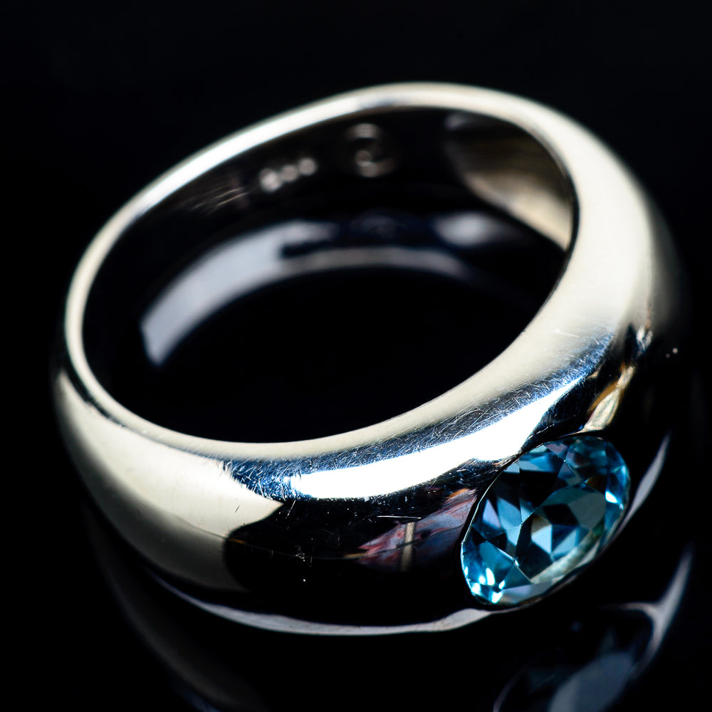 Blue Topaz Rings handcrafted by Anasilvercos - RING23127