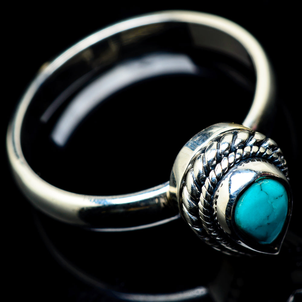 Tibetan Turquoise Rings handcrafted by Anasilvercos - RING23219