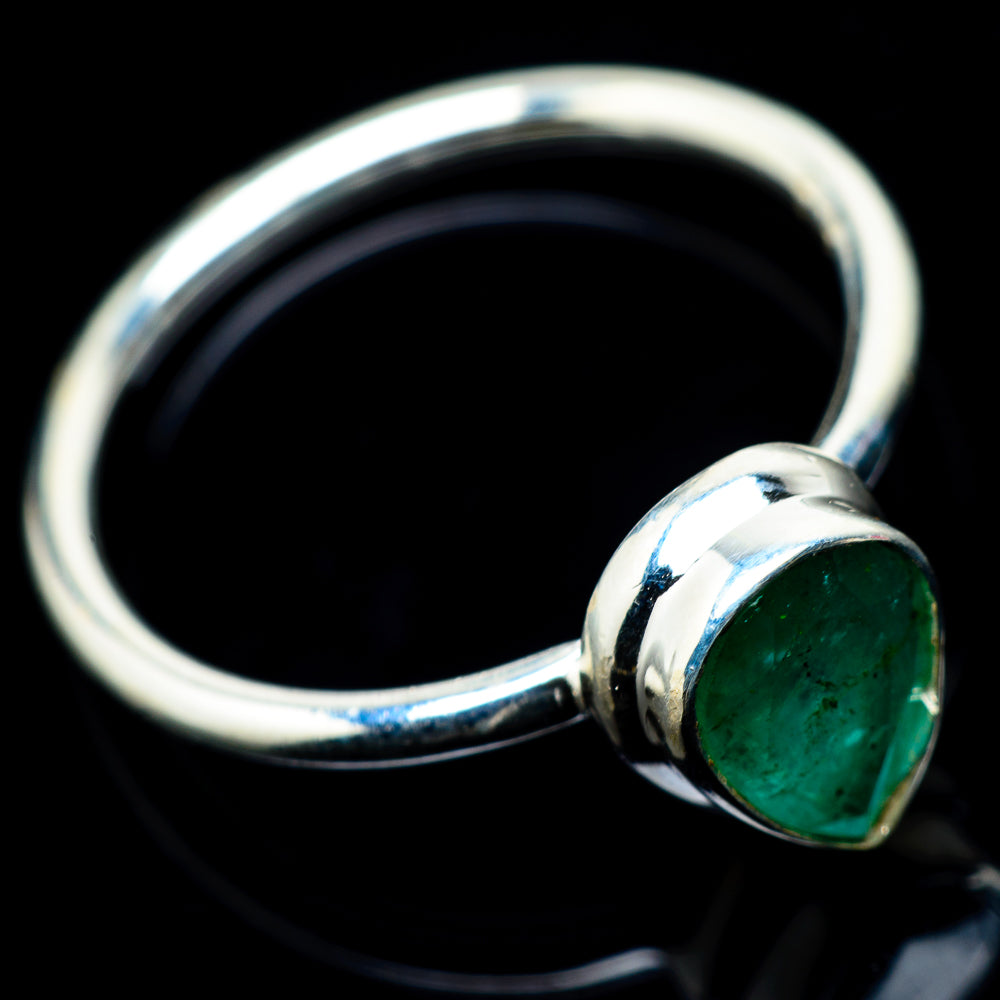 Zambian Emerald Rings handcrafted by Anasilvercos - RING23237