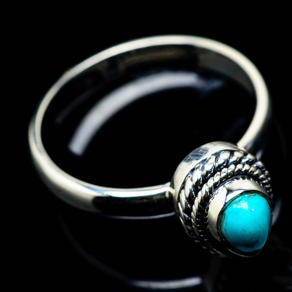 Tibetan Turquoise Rings handcrafted by Anasilvercos - RING23348