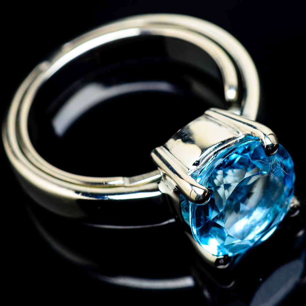Blue Topaz Rings handcrafted by Anasilvercos - RING23630