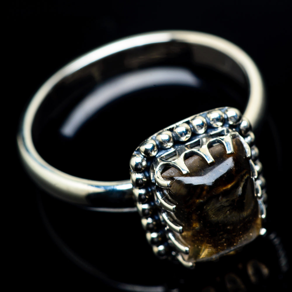 Rainbow Moonstone Rings handcrafted by Anasilvercos - RING23635
