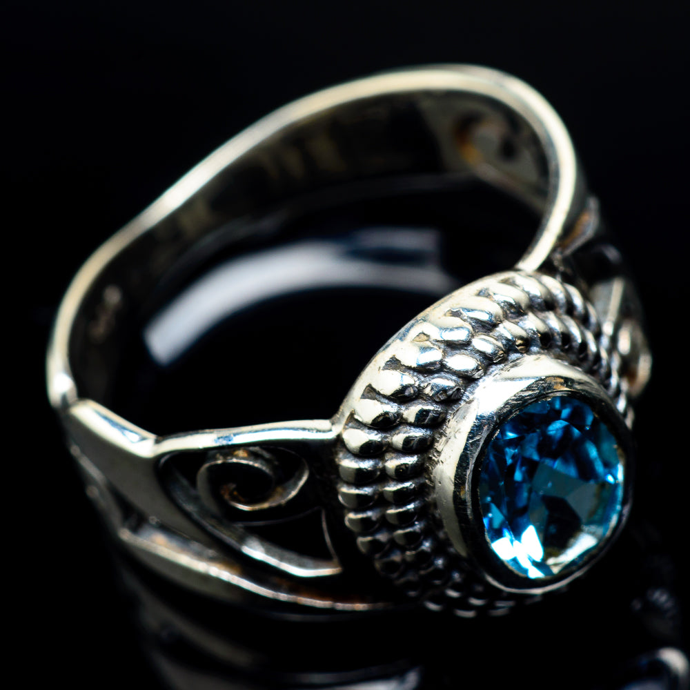 Blue Topaz Rings handcrafted by Anasilvercos - RING23724