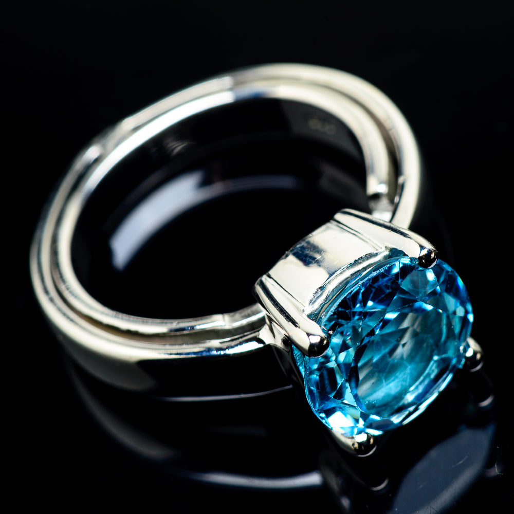 Blue Topaz Rings handcrafted by Anasilvercos - RING23960