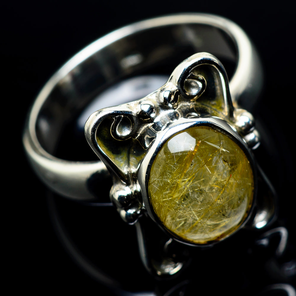Rutilated Quartz Rings handcrafted by Anasilvercos - RING23979