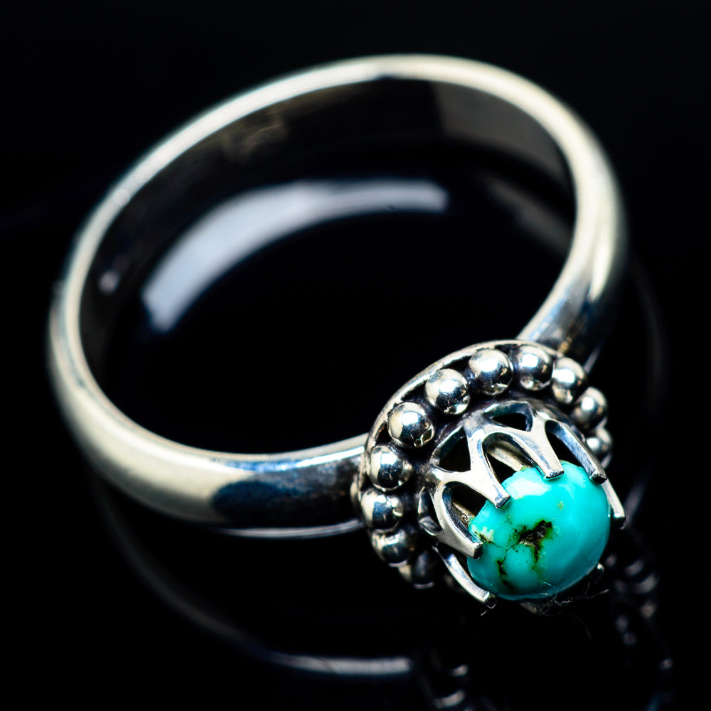 Tibetan Turquoise Rings handcrafted by Anasilvercos - RING24125
