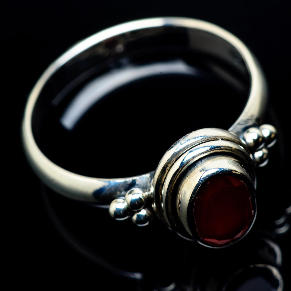Red Onyx Rings handcrafted by Anasilvercos - RING24137