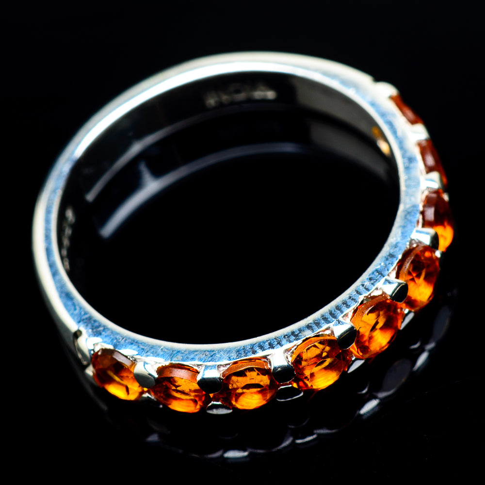 Mandarin Citrine Rings handcrafted by Anasilvercos - RING24188