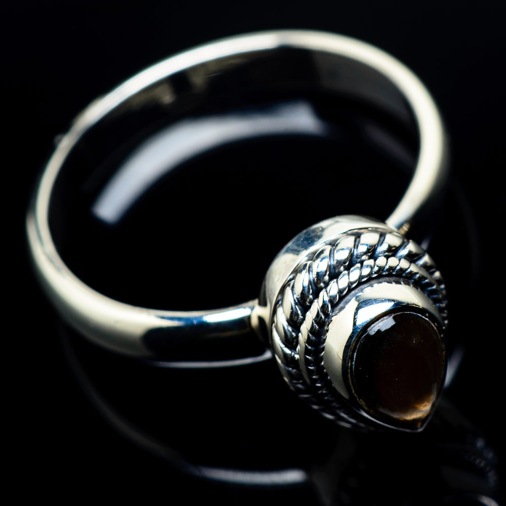 Smoky Quartz Rings handcrafted by Anasilvercos - RING24201