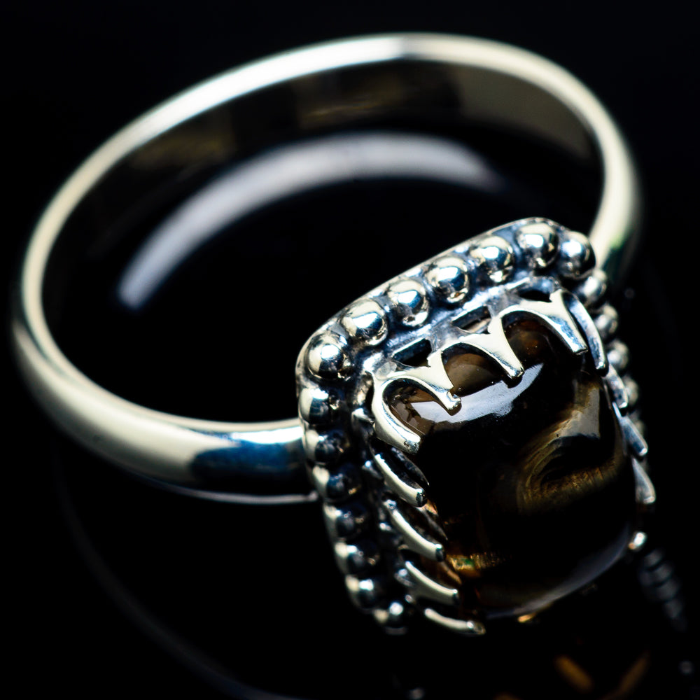 Smoky Quartz Rings handcrafted by Anasilvercos - RING24488