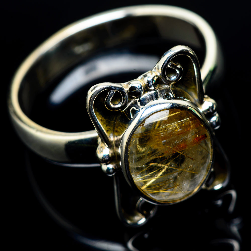 Rutilated Quartz Rings handcrafted by Anasilvercos - RING24498
