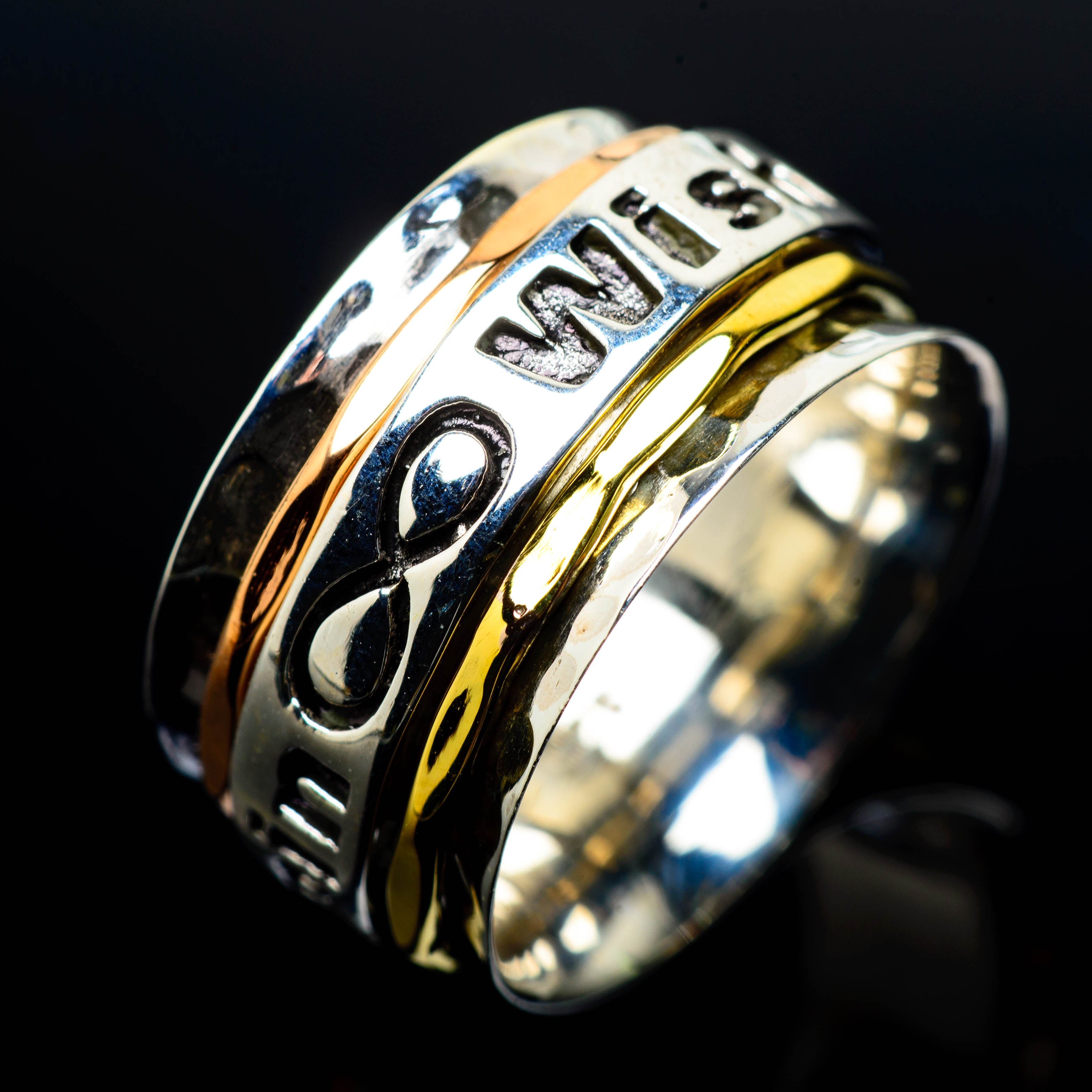 Meditation Spinner Rings handcrafted by Anasilvercos - RING24706