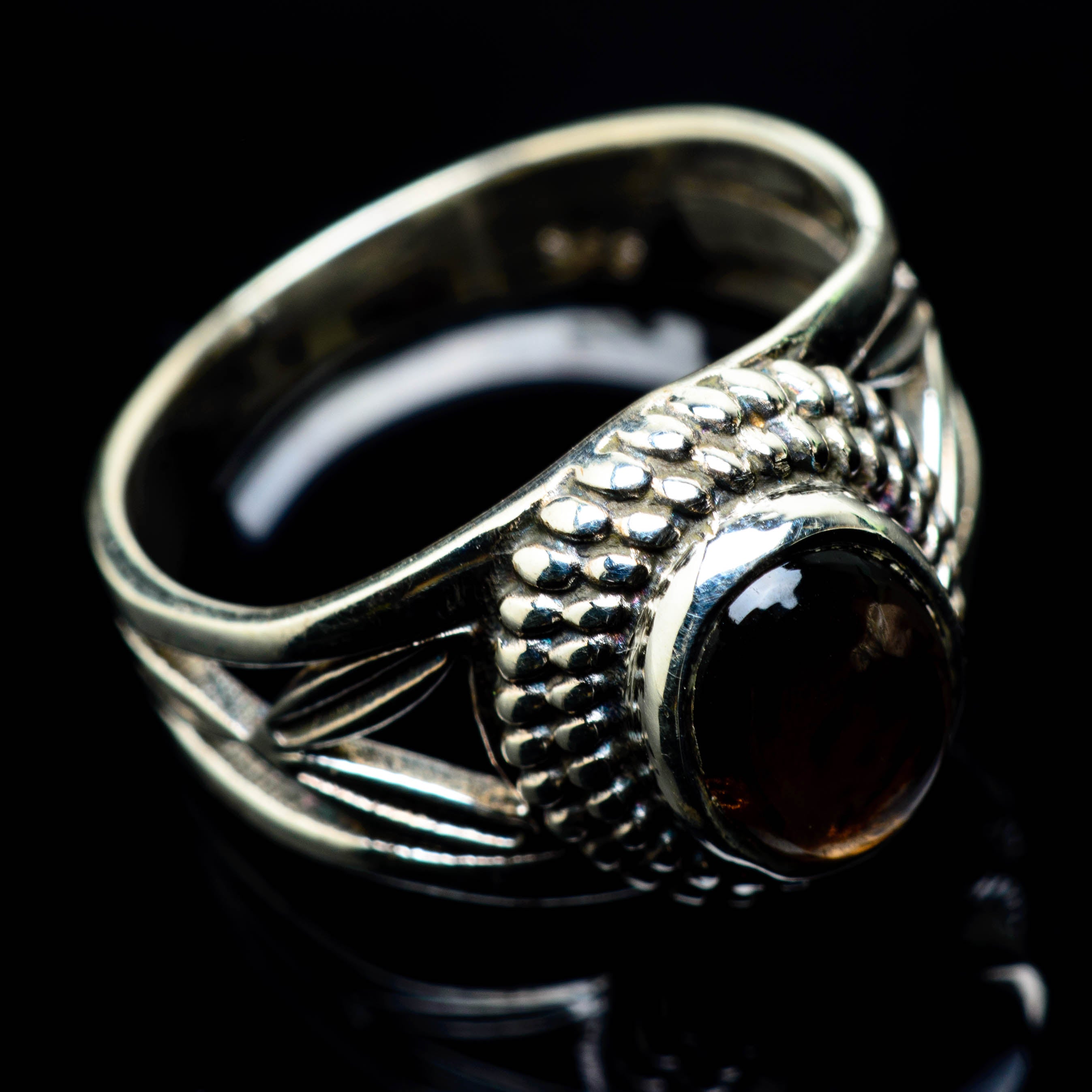 Smoky Quartz Rings handcrafted by Anasilvercos - RING24757