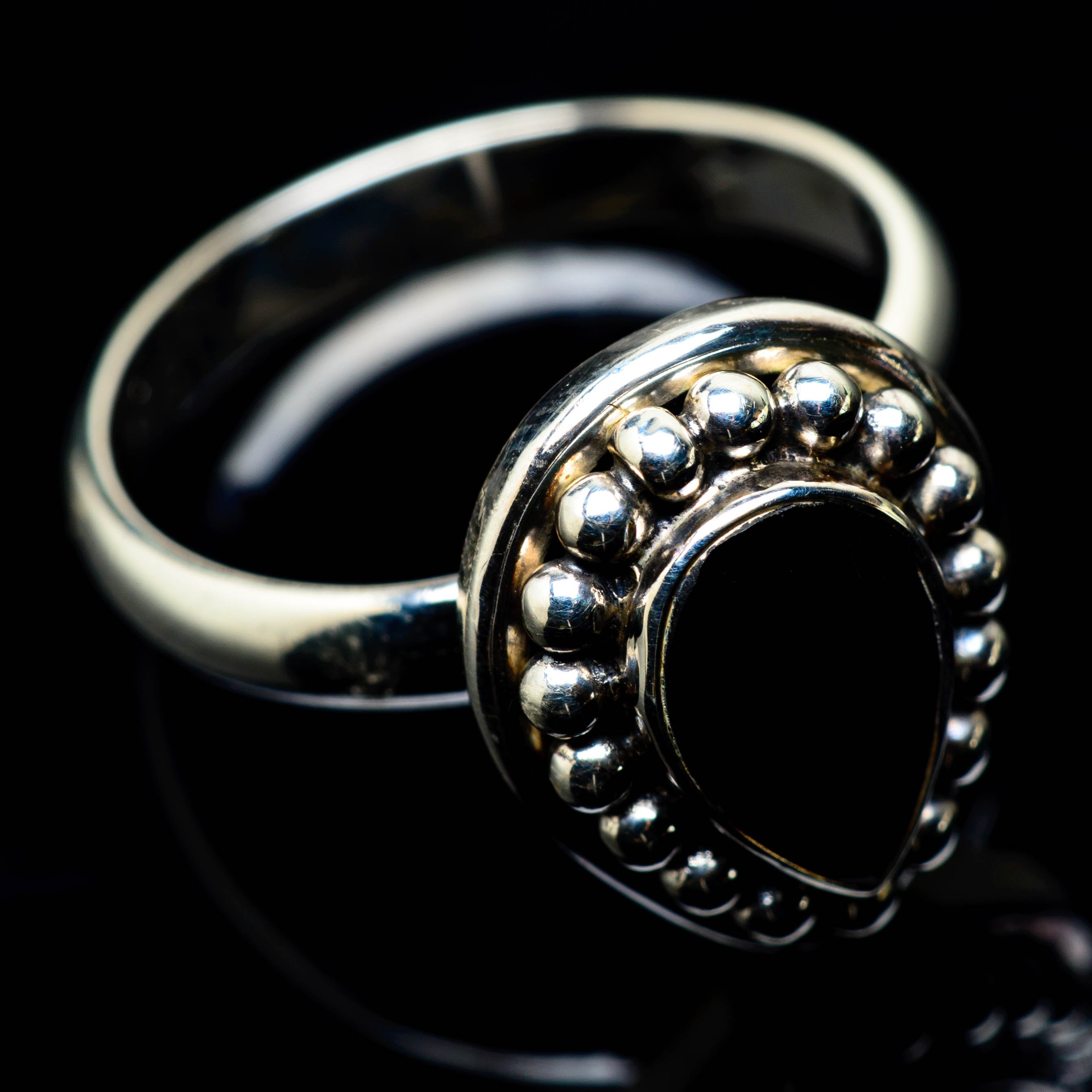 Black Onyx Rings handcrafted by Anasilvercos - RING24858