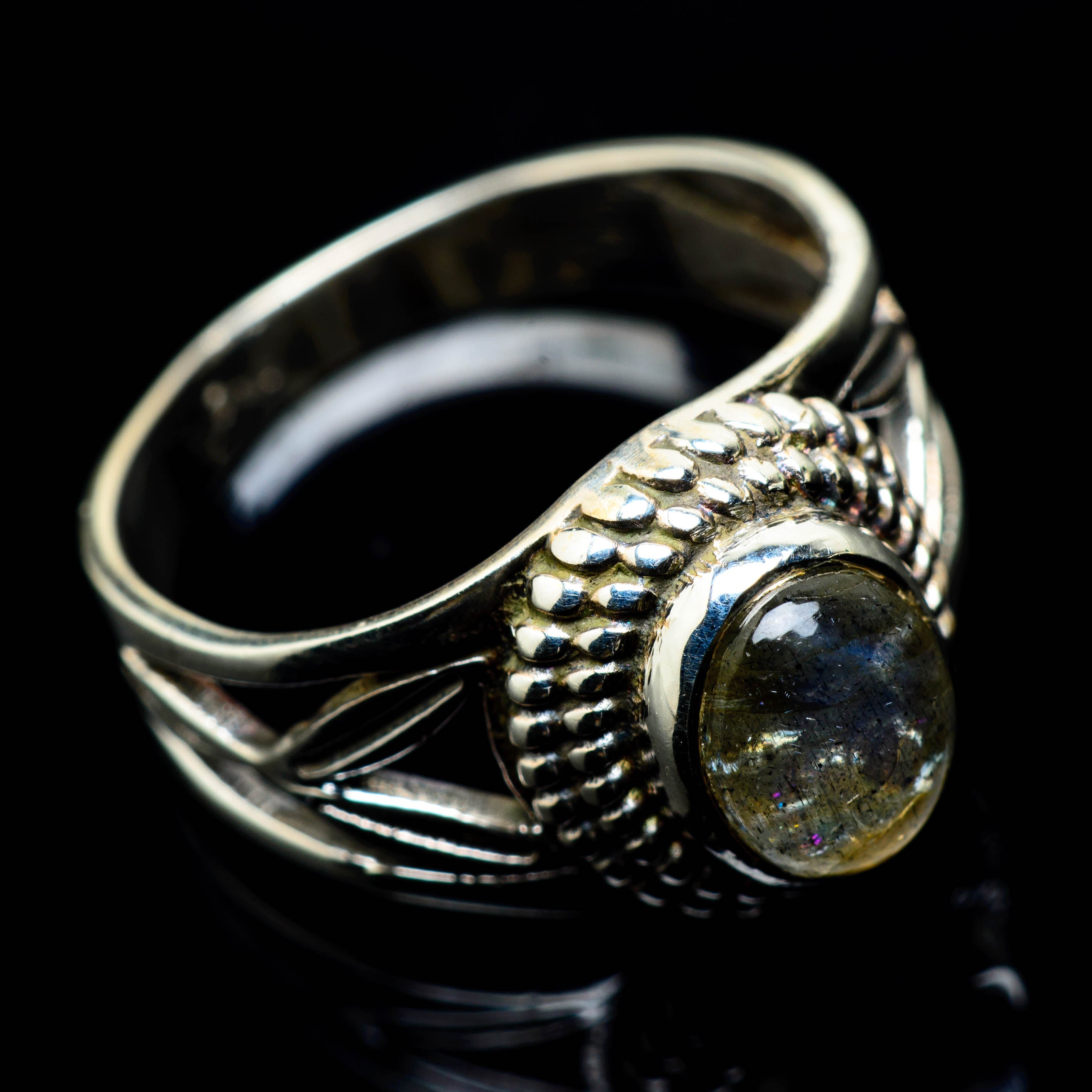 Rainbow Moonstone Rings handcrafted by Anasilvercos - RING24864