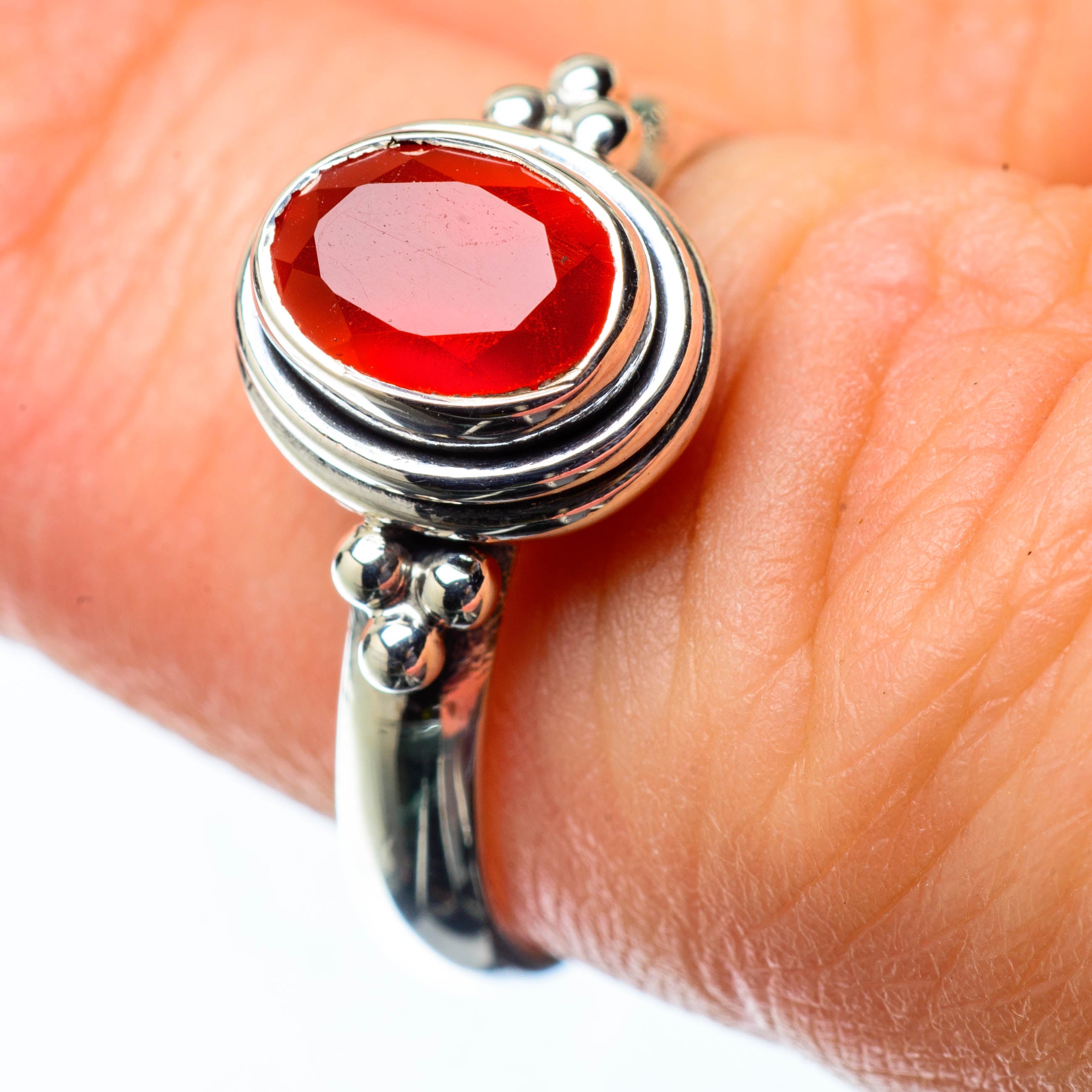 Red Onyx Rings handcrafted by Anasilvercos - RING25126