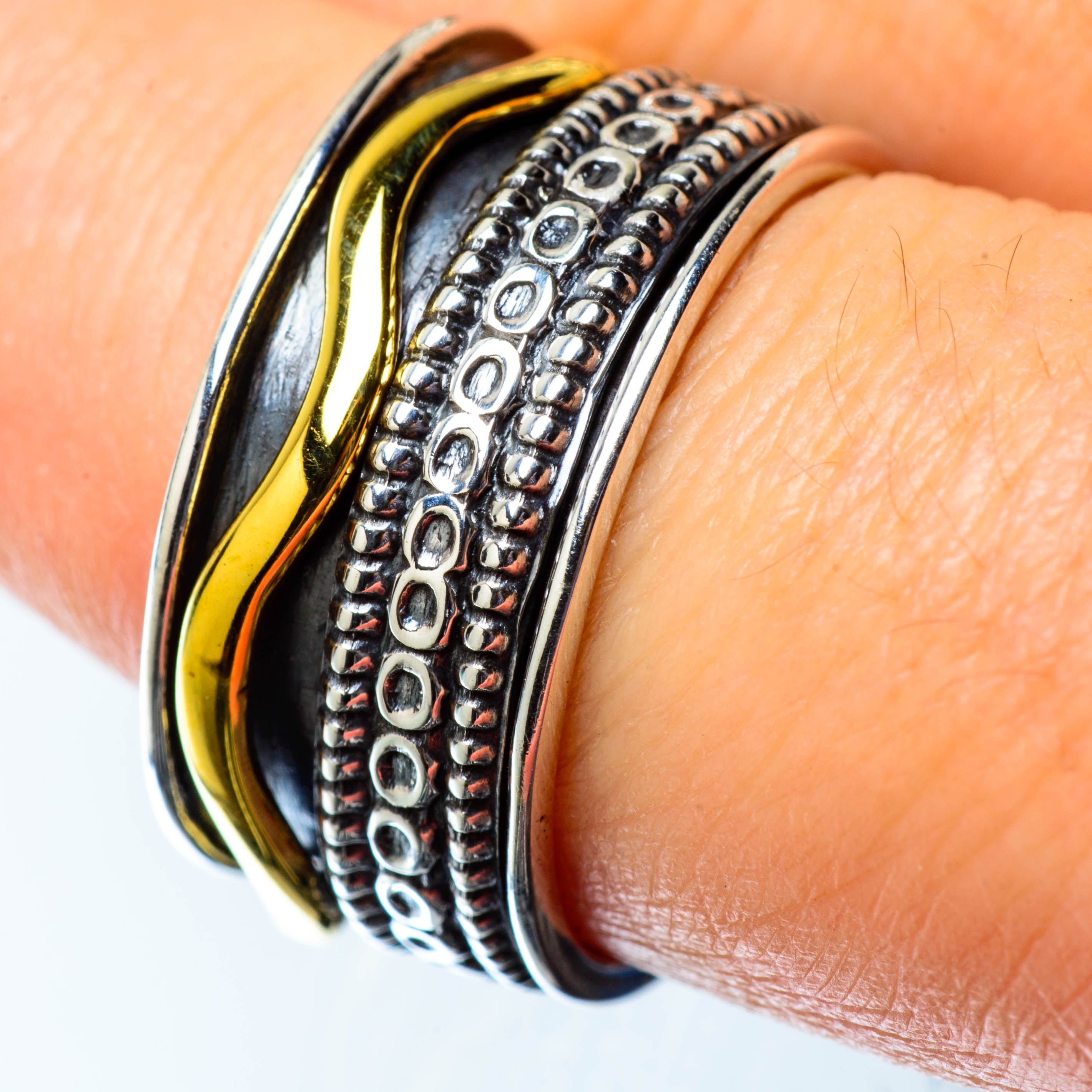 Meditation Spinner Rings handcrafted by Anasilvercos - RING25163