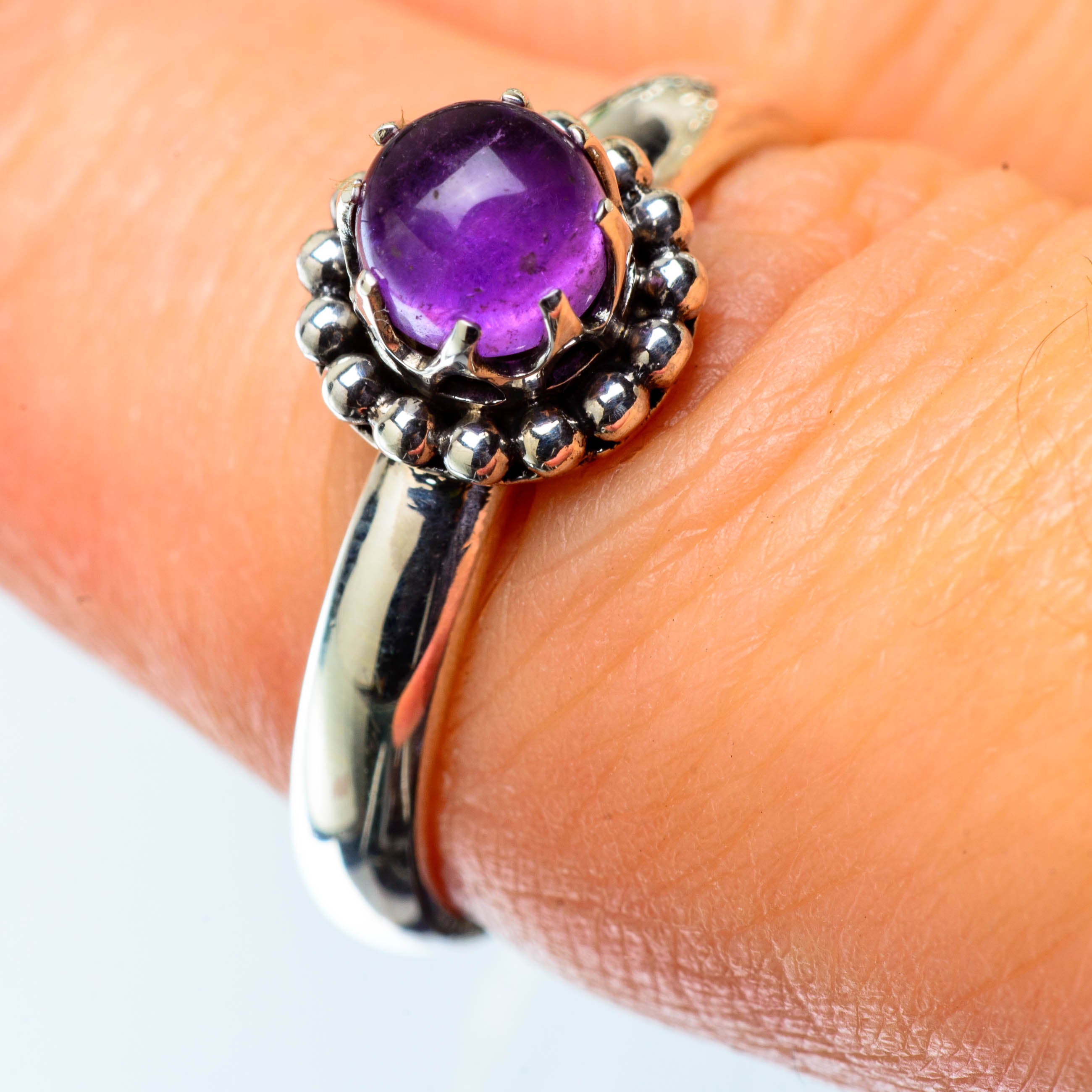 Amethyst Rings handcrafted by Anasilvercos - RING25216