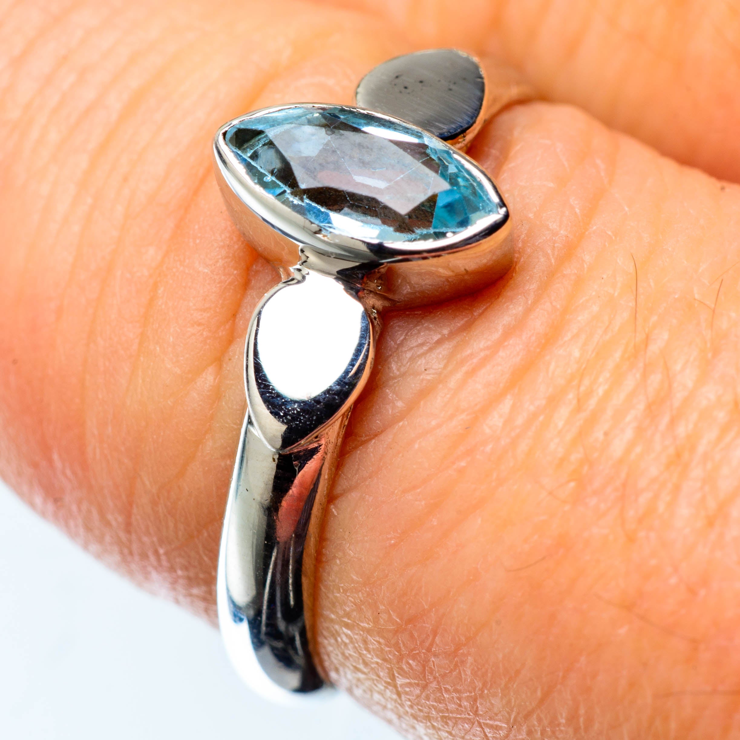 Blue Topaz Rings handcrafted by Anasilvercos - RING25226