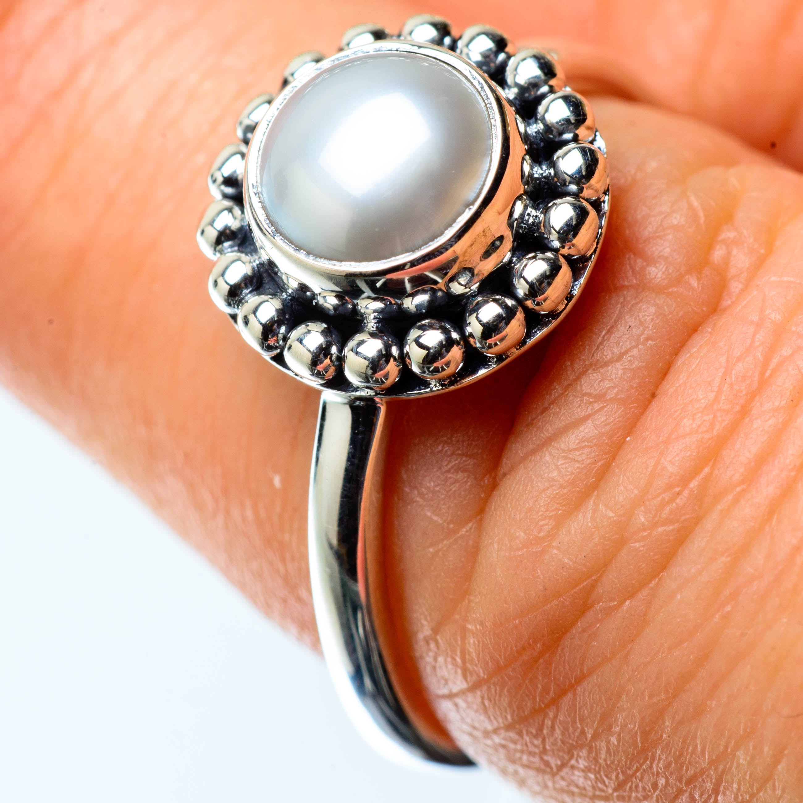 Cultured Pearl Rings handcrafted by Anasilvercos - RING25387