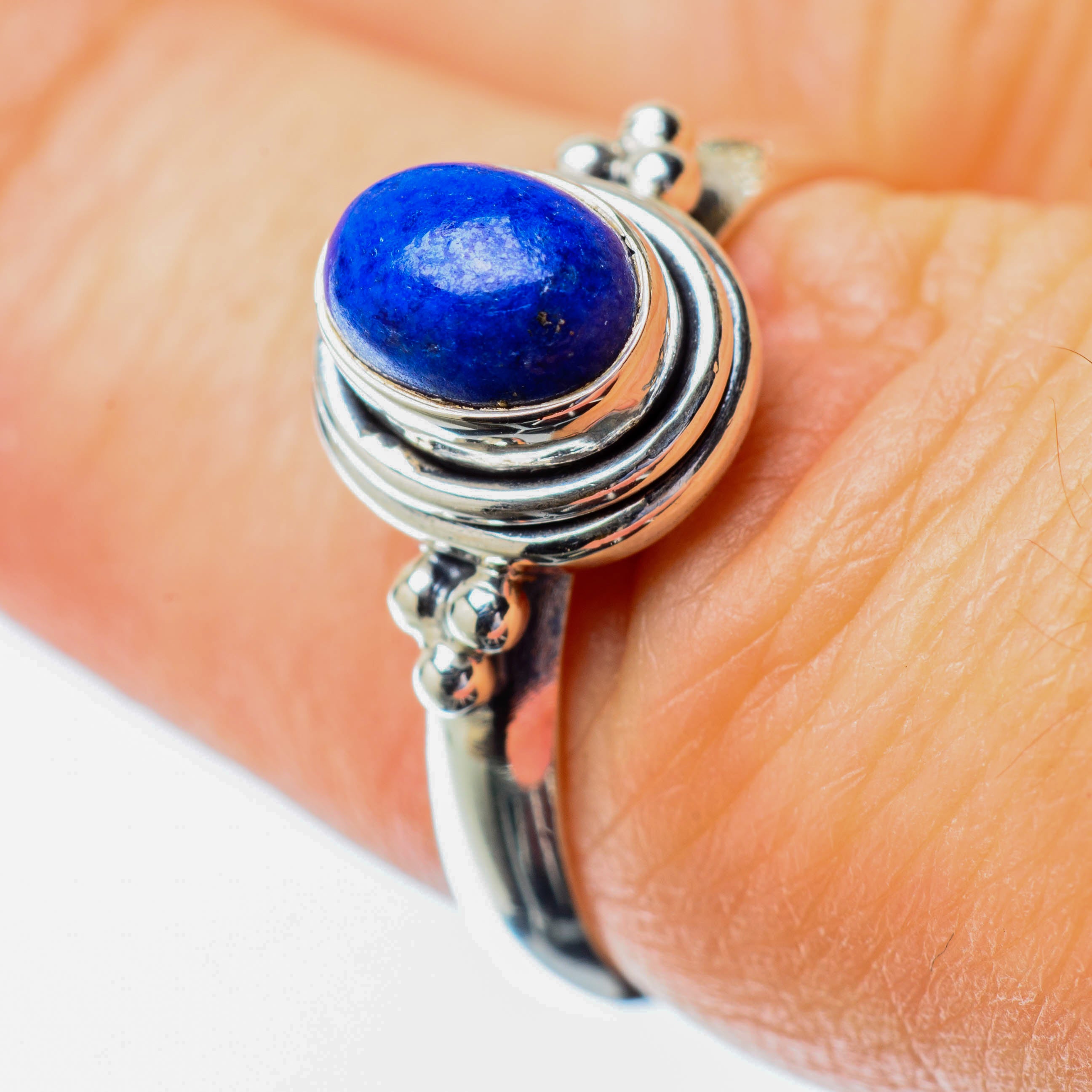 Lapis Lazuli Rings handcrafted by Anasilvercos - RING25549