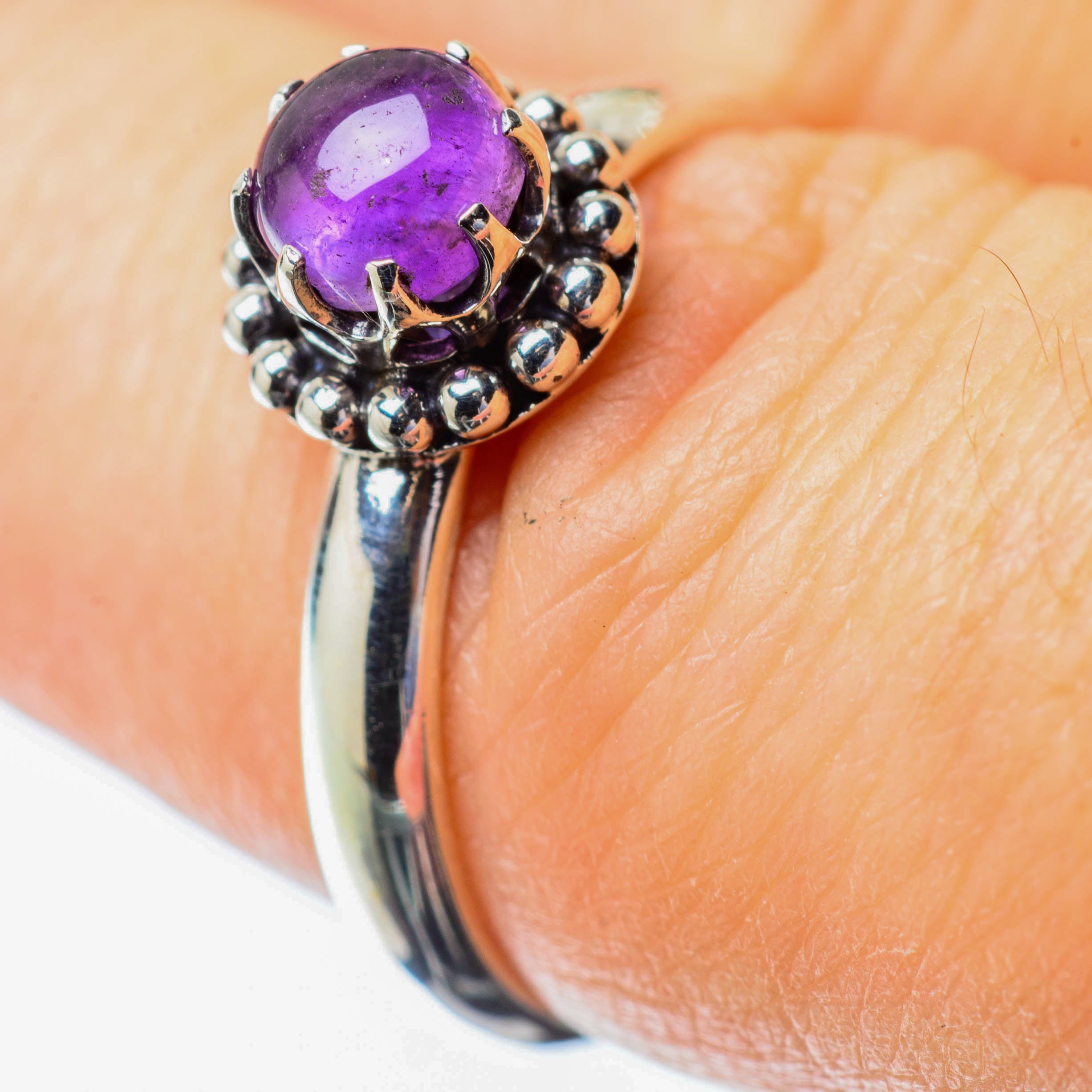 Amethyst Rings handcrafted by Anasilvercos - RING25640